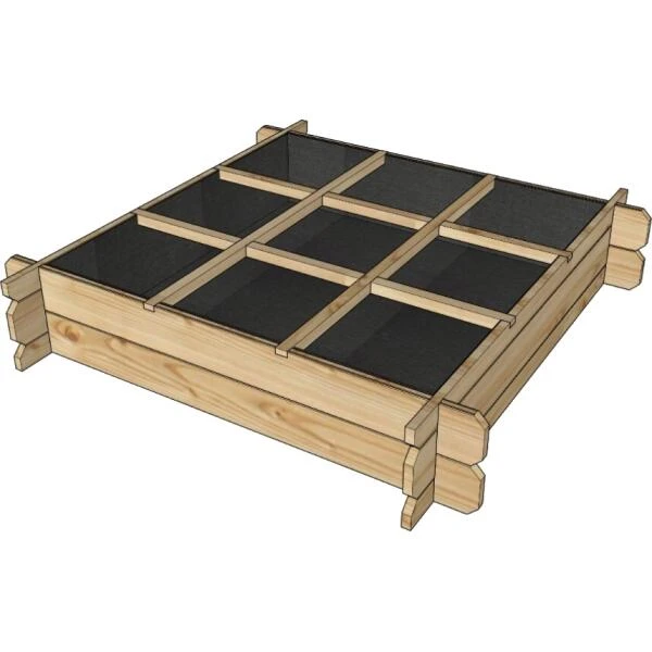 Moestuinbak - Vierkant 140 × 140 × 40 Cm 4 Moestuinbak - Vierkant 140 × 140 × 40 Cm - Afbeelding 2