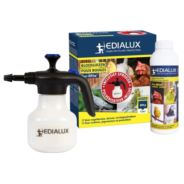EDIALUX For-mite Tegen Bloedluizen 820 G + Verstuiver 4 EDIALUX For-mite Tegen Bloedluizen 820 G + Verstuiver - Afbeelding 2