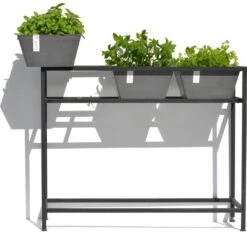 ECOPOTS Berlin Kruidentafel - Grijs 100 X 80 X 36 Cm -Outdoor Tuinonderhoudswinkel ecopots berlin kruidentafel grijs 1600852112 2 600