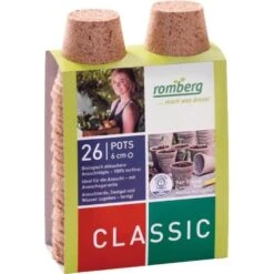 Vezelpotjes Rond 6 Cm - Biologisch Afbreekbaar - Set Van 26 Stuks