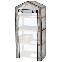 Vegtrug Kweekkas Met Houten Frame - 4 Rekken -Outdoor Tuinonderhoudswinkel kweekkas vegtrug 4 rekken 1625039832 3 600