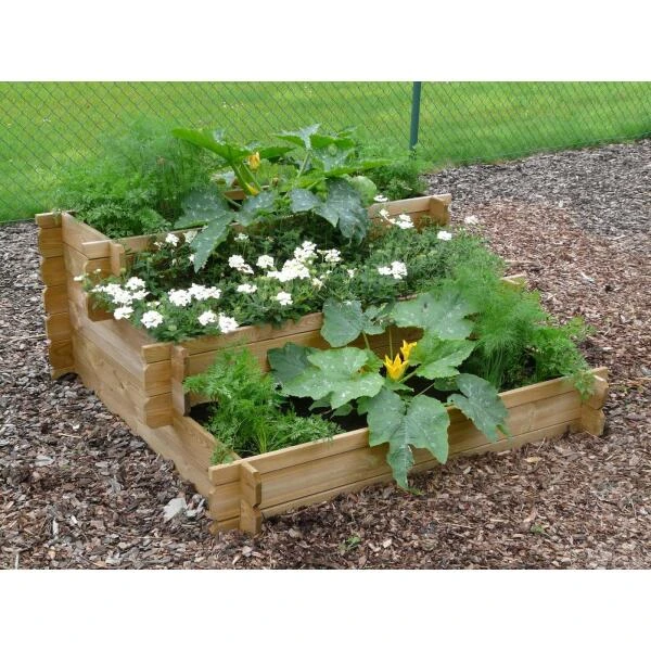 Moestuin Trapvorm 100 × 100 × 40 Cm 3 Moestuin Trapvorm 100 × 100 × 40 Cm