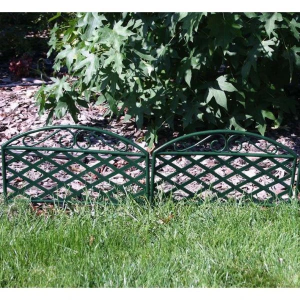 Perkhekje Kunststof Groen 230 Cm - Set Van 5 Stuks 4 Perkhekje Kunststof Groen 230 Cm - Set Van 5 Stuks - Afbeelding 2