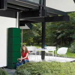 Regenton Muurmodel SLIM 650 Liter + Kraan - Groen -Outdoor Tuinonderhoudswinkel regenton muurmodel slim 650l groen kr 1603727192 600