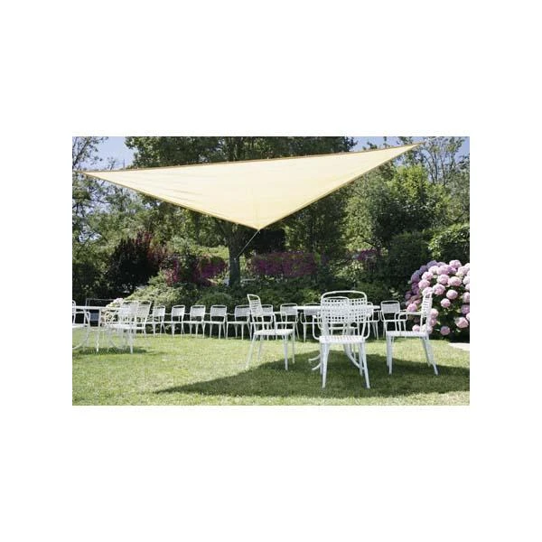 Schaduwzeil Beige Met Bevestigingsringen 3,6 × 3,6 × 3,6 M 3 Schaduwzeil Beige Met Bevestigingsringen 3,6 × 3,6 × 3,6 M