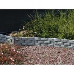 Tuinboord Baksteenmotief - Ca. 170 Cm - Set Van 4 Stuks -Outdoor Tuinonderhoudswinkel tuinafboording koppelbaar kunststof 1484061288 1 600