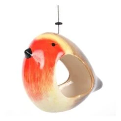 Voederschaal Roodborst Keramiek