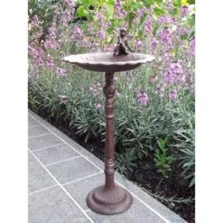 Vogelbad Gietijzer Op Voet Met Elfje -Outdoor Tuinonderhoudswinkel vogelbad gietijzer elfje 1484056262 3 600