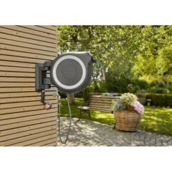 Wandslangenbox GARDENA RollUp Wit - M/L - 25 M -Outdoor Tuinonderhoudswinkel wandslangenbox gardena rollup wit ml 1651154526 3 600