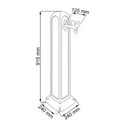 Waterzuil Met Kraan En Aansluiting - Zwart -Outdoor Tuinonderhoudswinkel waterzuil zwart 1549709948 4 600